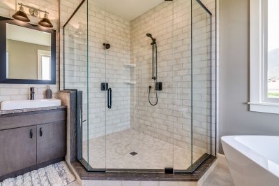 Black Frame Glass Shower Enclosure